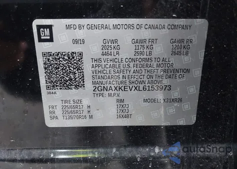 2020 Chevrolet Equinox Fwd Lt 1.5L Turbo from USA, damaged, VIN 2GNAXKEVXL6153973